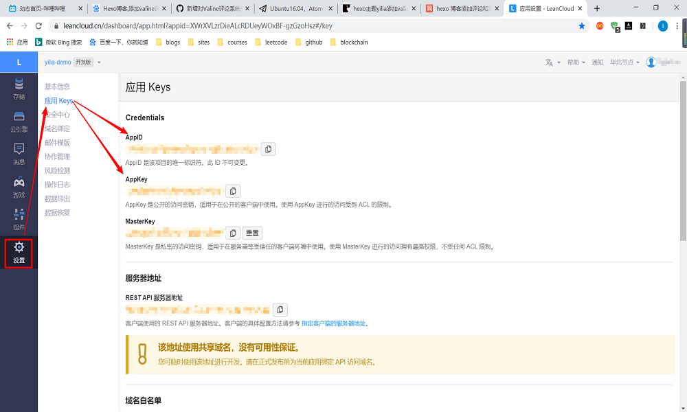 LeanCloud设置-图示